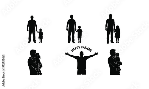 Celebrating fatherhood through various family moments and gestures