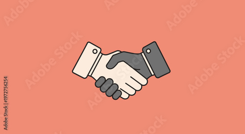 Handshake Illustration Symbolizing Partnership Agreement.