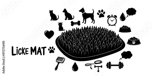 Lick Mat Calming Activity Pet Anxiety Icon