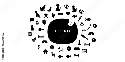 Lick Mat Calming Activity Pet Anxiety Icon