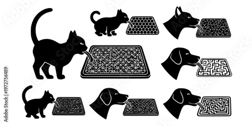 Lick Mat Calming Activity Pet Anxiety Icon