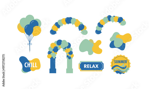 Colorful abstract summer vibes with relaxing and chill themes