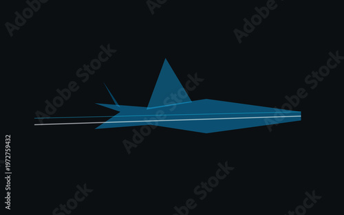 Stealth Jet Design: A sleek, modern aircraft design, hinting at advanced technology and cutting-edge aerospace engineering, is presented against a backdrop of mystery and innovation.