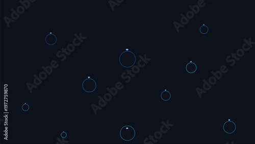 Bubbles in the Abyss: A mesmerizing pattern of ethereal, glowing bubbles gracefully float in the deep, dark expanse, evoking a sense of calm and mystery.