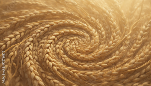 Golden Grain Seamless Pattern Dreamlike Swirling Organic Texture