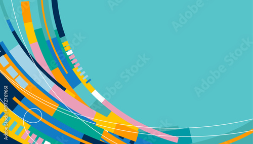 Abstract football stadium design. Geometric soccer field background for World Championship 2026. Modern sport illustration.