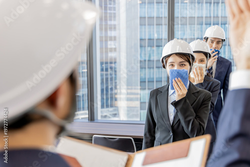 高層ビルの避難訓練