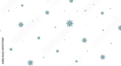Seamless pattern of virus cells on white background