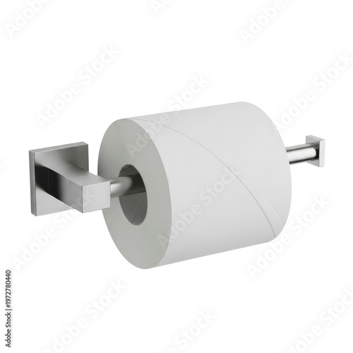Toilet paper roll on modern holder