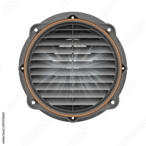 Ventilation grille with light rays