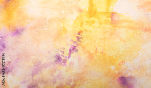 Bright background of multi-colored stains on paper