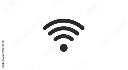 Wireless Wi-Fi signal icon vector illustration for internet connectivity and network access concepts