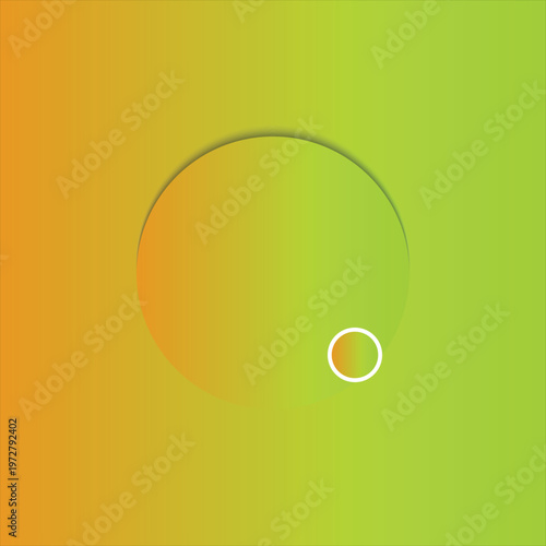 Abstract Gradient UI Background: Modern Orange & Green Neumorphic Circles Design