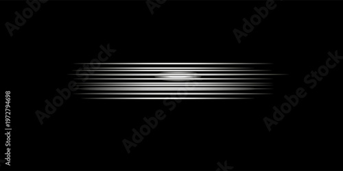 Colorful light trails, long time exposure motion blur effect. Red and blue glowing neon lights lines. Red blue special effect, speed police line. Magic of moving fast lines. Vector Illustration