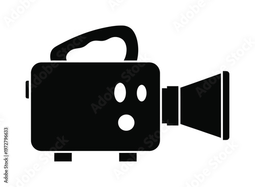 Vector of a classic film camera with a simple, clean design.