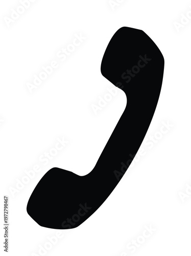 Vector of an old telephone handset isolated