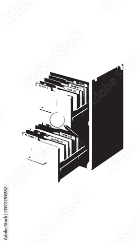 Black and white paper clips stacked on office desk