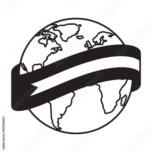 Cartoon illustration of a smiling globe wearing an American football helmet in a fun and playful style