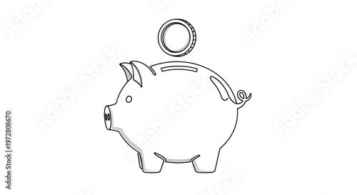 Piggy bank for saving money.