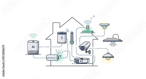 Smart Home Automation System Devices.
