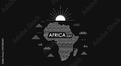 Africa Day Celebration Icon Design.