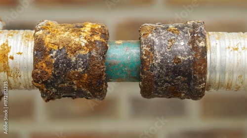 Corroded Plumbing Pipes Undergoing Repair