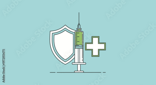 Medical Syringe with Shield Protection.