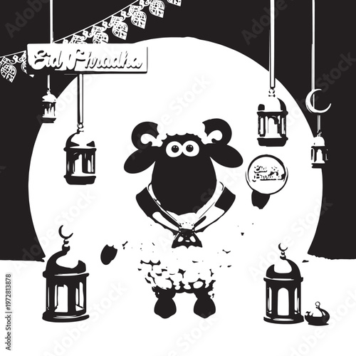 Funny cartoon animals featuring a cow with a bag and a playful cat and dog illustration