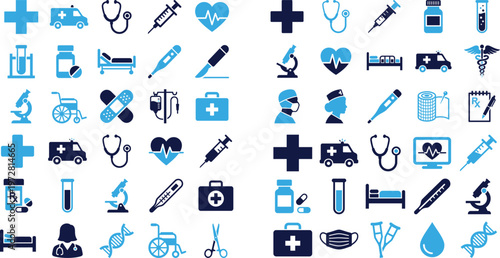 Set of bulldog icons showcasing various poses and expressions for design.