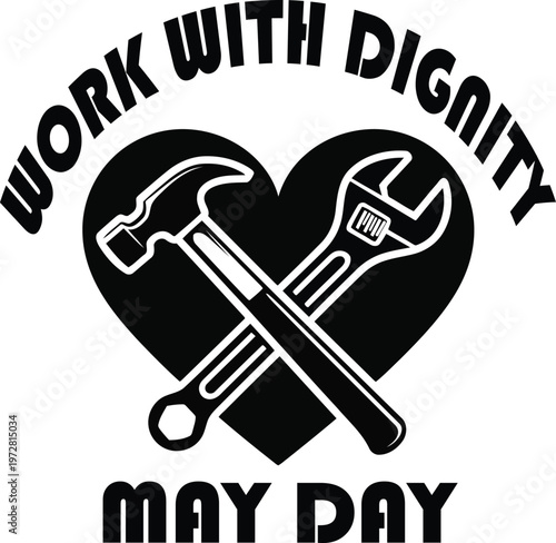 Promotional image for may day highlighting the importance of fair work and dignity