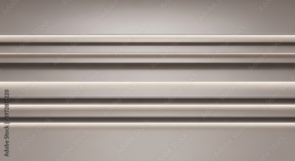 Fototapeta premium Contemporary Wall Detailing Interior Architecture Decorative Trim Element Enhancing Room Ambiance and Architectural Design Features with Smooth Geometric Profile for Home Decor