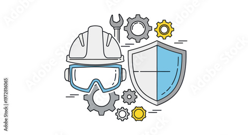 Safety gear for industrial work protection.