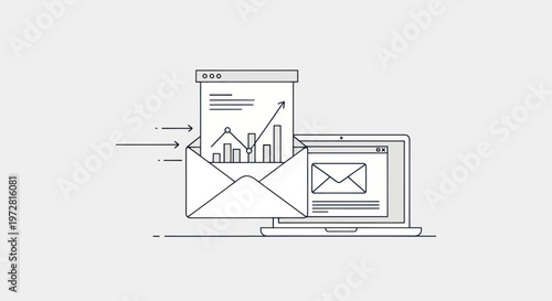 Email Marketing Communication Digital Concept.