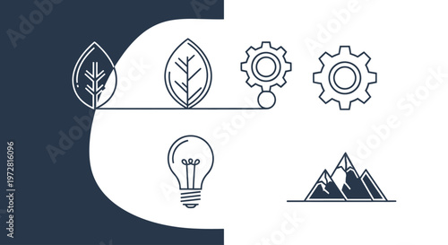 Eco friendly innovation concept icons.