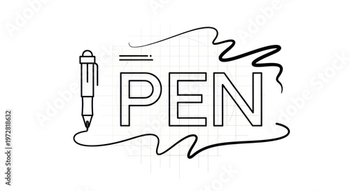 Pen writing instrument office supply.