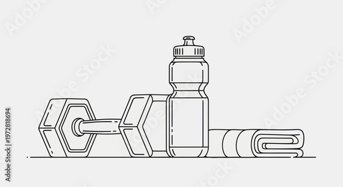 Dumbbell with adjustable weight plates.