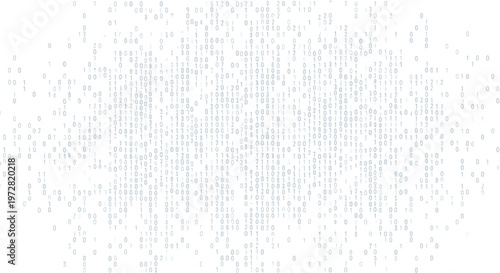 Digital abstract background with binary code on white.