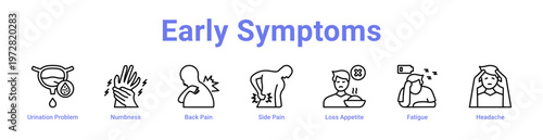 Early Symptoms web icons in banners and collections