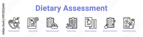 -Dietary Assessment web icons in banners and collections