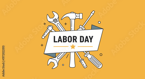Labor Day Celebration Icon Illustration.