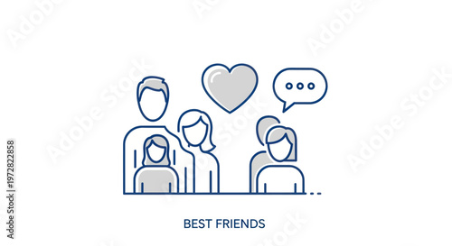 Group of best friends talking.