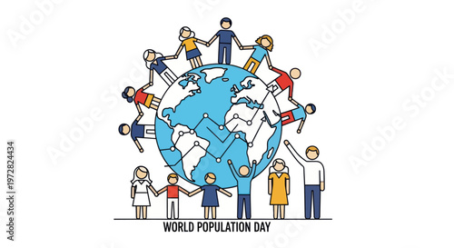 Diverse people around the globe united.