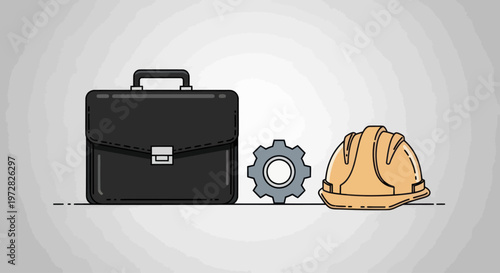 Briefcase Hard Hat Gear Industrial Tools.