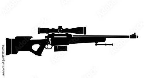 Sniper Rifle Silhouette Icon