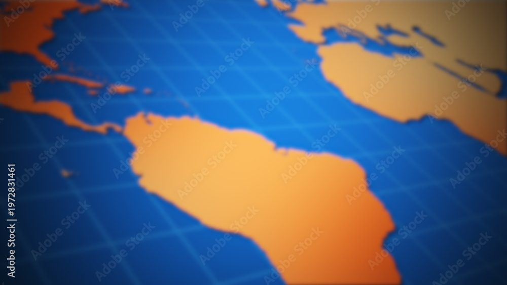Fototapeta premium Internet search bar on world map
