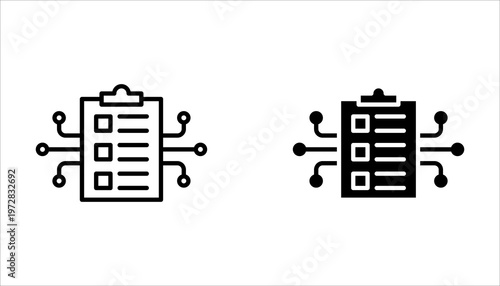 Smart contract icon set, Vector simple flat graphic illustration.