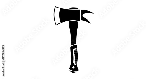 Firefighter Axe Silhouette - Emergency Tool Icon