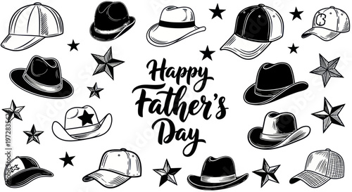 Collection of Various Baseball Hats.