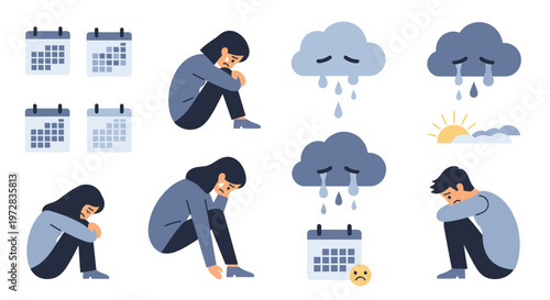 Woman experiencing stress and anxiety.