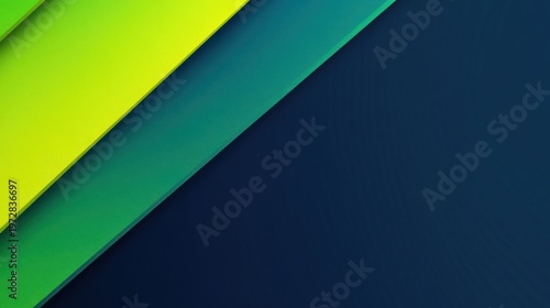 Abstract Gradient of Electric Lime to Deep Ocean Blue